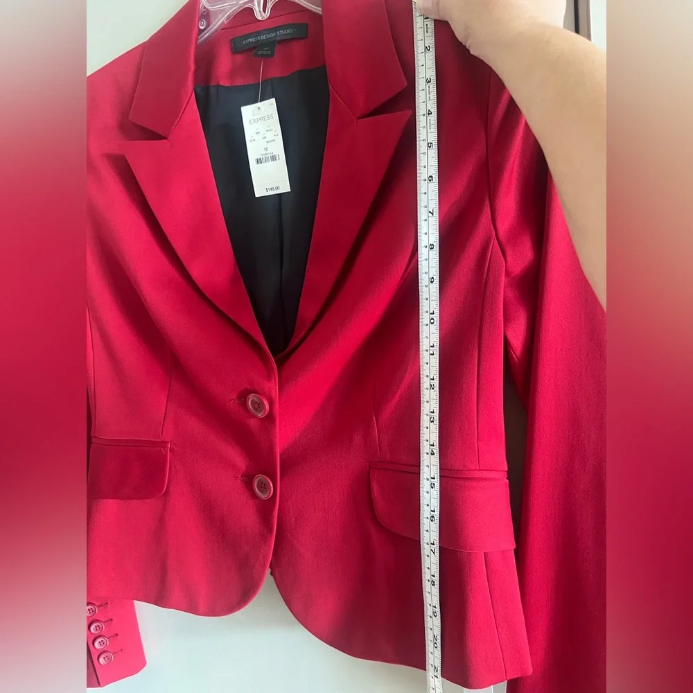 Express Vibrant Red Women's Short Blazer Size 10